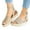 Khaki, variant on Woman Summer Fashion Sandals Open Toe Casual Platform Wedge Shoes Casual Shoes