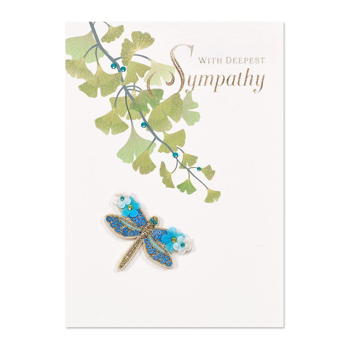 PAPYRUS Sympathy floral dragonfly