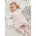 thumbnail image 5 of BemeyourBBs Preemie Newborn Girl Spring Summer Fall Winter Clothes 0 3 6 Months Footed Romper Plaid Fake Two-Piece Long Sleeve Doll Collar Footie Jumpsuit, 5 of 9