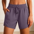 thumbnail image 4 of ShiShine Women's Athletic Running Shorts Quick Dry UPF 50+ Lightweight Workout Gym Shorts with Zipper Pockets, 4 of 6