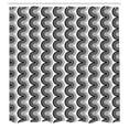 thumbnail image 2 of Ambesonne Abstract Shower Curtain, Modern Wavy Retro Groovy, 69"Wx84"L, Charcoal Grey and White, 2 of 4