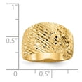 thumbnail image 4 of Solid 14k Yellow Gold Textured Dome Ring Band Size 5.5, 4 of 6