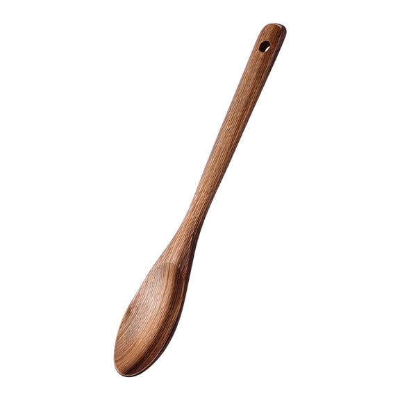 Unique Bargains Wood Spoon Non Stick Safe & Heat Resistant Kitchen Tool Brown A 12"x2.1"