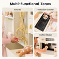 thumbnail image 6 of Tiny Land Wooden Play Kitchen Set for Kids, Home Style Design with Curtains, Ideal for Ages 3+ (White), 6 of 11