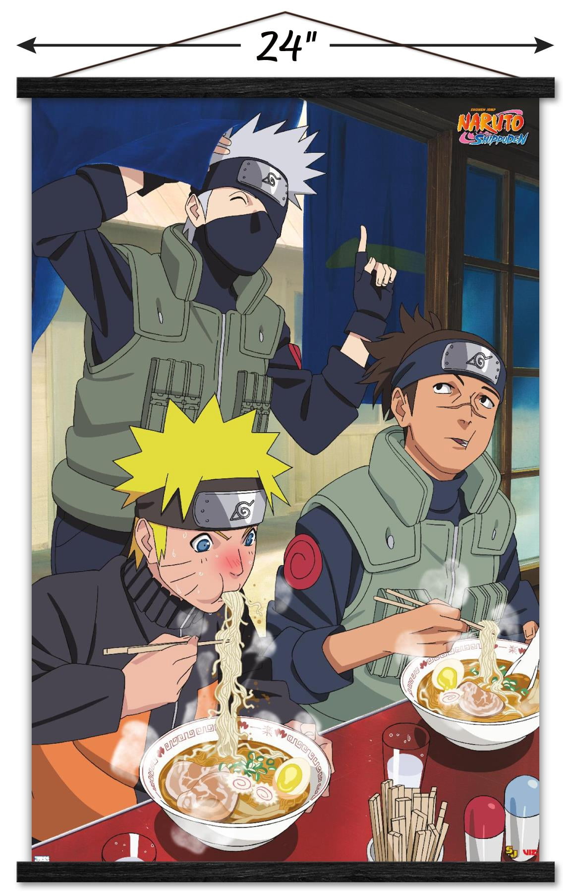 Naruto Shippuden - Food Wall Poster with Magnetic Frame, 22.375" x 34"