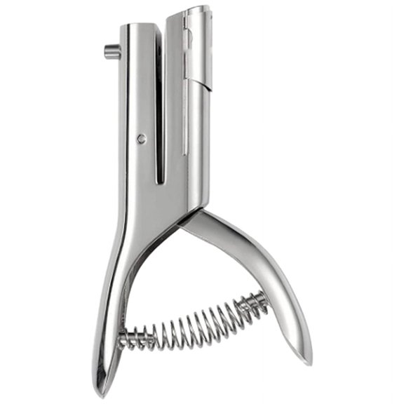 Single Hole Puncher 3mm Round Hole Puncher Portable Hand-Held Long Hole Puncher