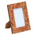 thumbnail image 2 of Handmade Tile Striped Pattern Photo Frame In Mango Wood, 2 of 2