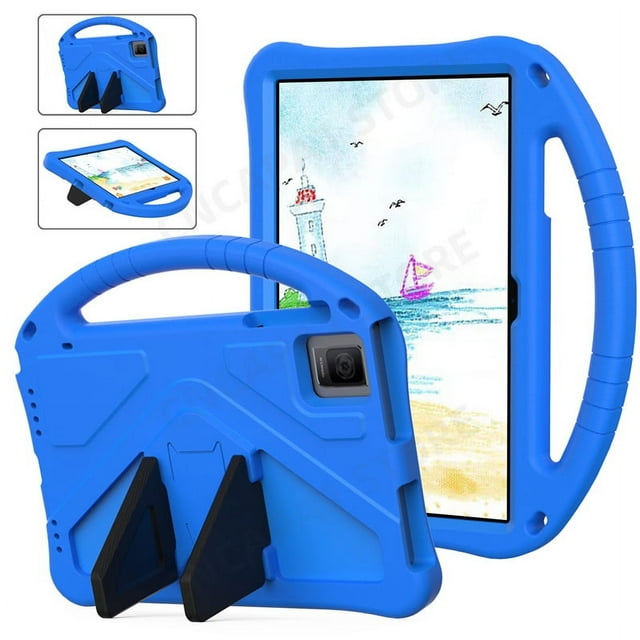 Portable Funda with Rear Kickstand For TCL TAB 10 Gen 2 Case 8496G 10.36" Tablet PC EVA Foam Shockproof Protector Cover Kids Case only-BL TAB 10 Gen 2 8496G