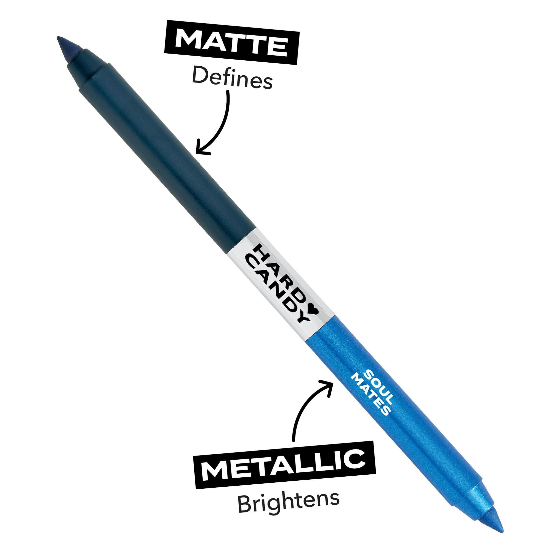 Hard Candy Party Lines 2-In-1 Eyeliner Duo, Soul Mate, Matte Navy & Metallic Cobalt Blue