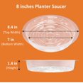 thumbnail image 2 of Platillos para plantas Gardzen, plástico transparente, resistente, 20 cm, 2 of 8