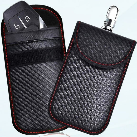 Faraday Key Fob Protector (2 Pack) Car Key Signal Blocking Faraday Bags, Car Security Protection Pouch
