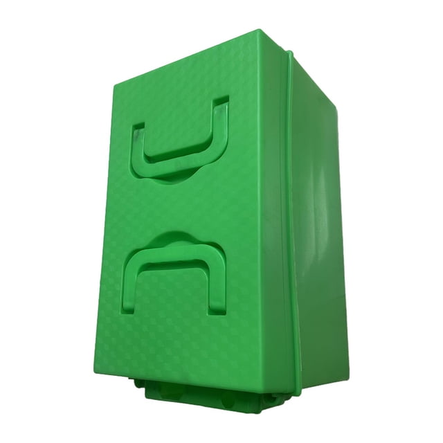 S SERENABLE Electric Bike Battery Box Battery Container Dustproof Waterproof with Foldable Handle Carry Case for Electric Tools Accessory Green