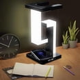 thumbnail image 5 of xgfhyjeh Small Suspension Style Table Lamp for Bedroom Contemporary Bedside Side End Led Table Lamp With Wireless Charging Modern Natural Nightstand Light Home Office Room Decor Decoration,Plastic, 5 of 7
