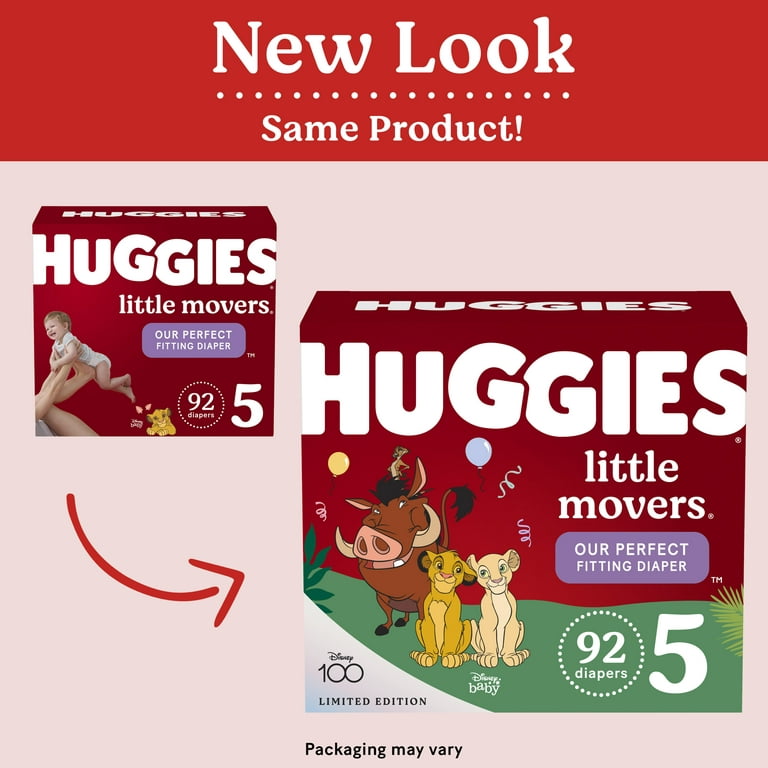 Huggies Size 5 Diapers, Little Movers Baby Diapers, Size 5 (27+ lbs), 19  Count