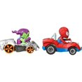 thumbnail image 3 of Pack de 2 unidades de Hot Wheels RacerVerse de Toy Cars con Spider Man y Green Goblin, 3 of 6