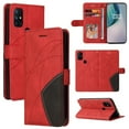 thumbnail image 1 of Case for OnePlus Nord N10 5G Leather Wallet Book Flip Folio Stand View Cover - Red, 1 of 5