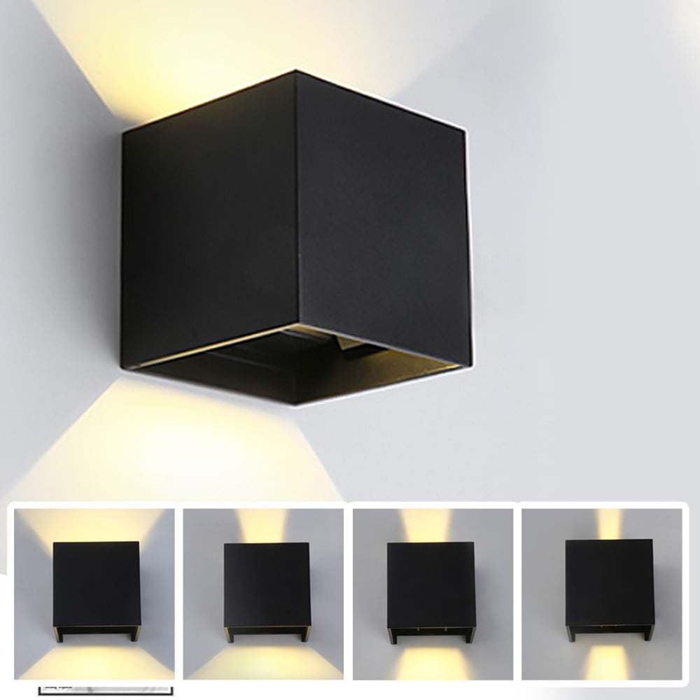 Details about   Cube LED Wall Light Modern Up Down Sconce Lighting Fixture Lamp In/Outdoor Decor 
