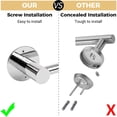 thumbnail image 2 of Towel Rack for Bathroom - 20'' Rustproof Towel Holder, Sturdy Towel Bar Wall Mounted, Space-Saving Towel Hanger, Bathroom Accessories, Home Decor, Apparment Essentials, Silver, 2 of 7