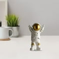 thumbnail image 4 of Astronaut Sculpture Outer Space Fun Preschool Learning Educational Toys Gift Kids Adults Bar Bedroom Bookshelf Desktop Decoration Collectible - gold, 4 of 6
