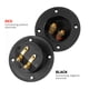 thumbnail image 3 of 5pcs DIY Home Car Stereo 2-Way Speaker Box Terminal Binding Post Conectores de copa de resorte redondo Enchufes de subwoofer (Negro), 3 of 6
