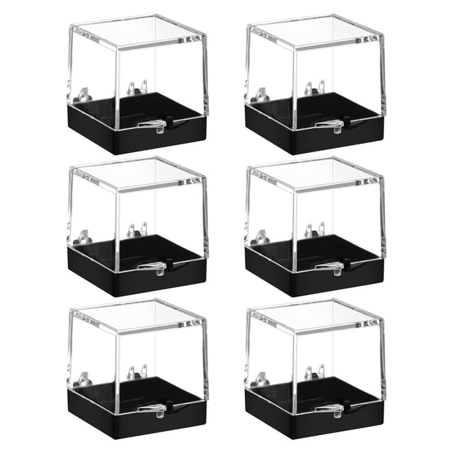 Nestingho 6Ud Estuche Plástico Transparente Para Exhibición Y Almacenamiento De Rocas