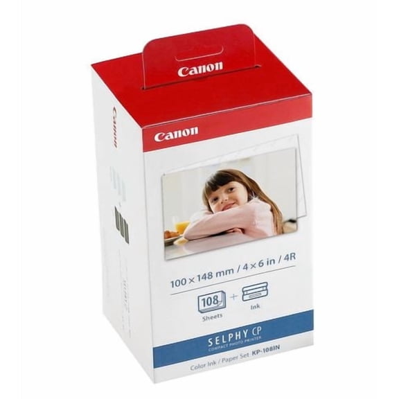 Canon - Trousse de papier et d'encre couleur photographiques KP-108IN 4 x 6 po