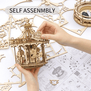 ROKR Music Box 3D Puzzles,Carousel Model Building Kits,Christmas Birthday Gift for Kids Girls Daughter Wife Girlfriend