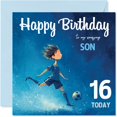 thumbnail image 1 of Tarjeta de cumpleaños Stuff4 para cumpleaños número 16 para niño, futbolista, 1 of 7
