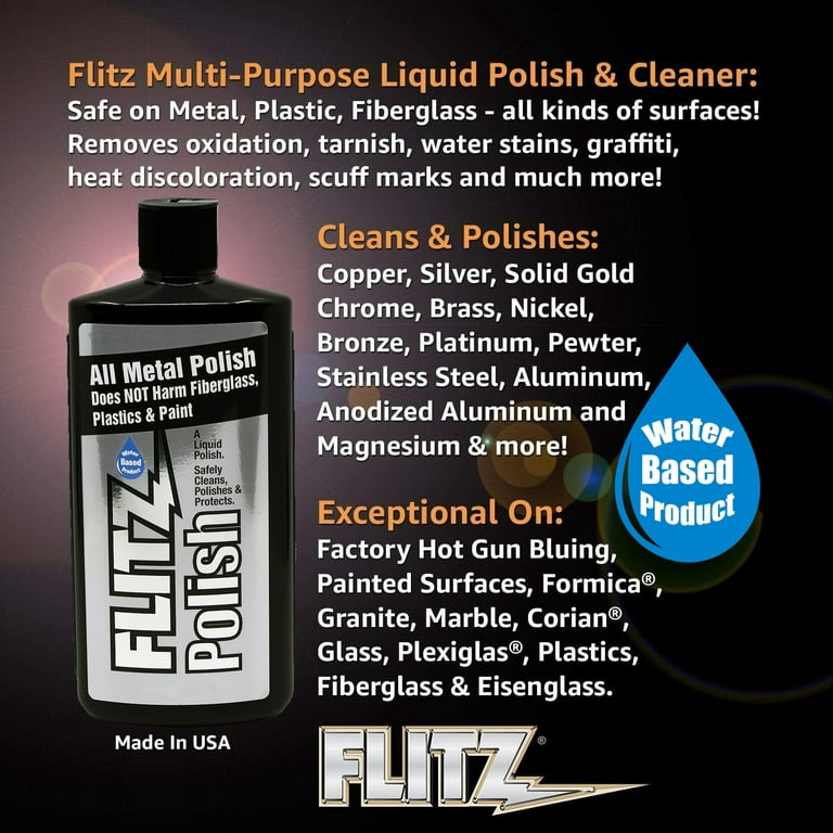 Flitz LQ04587W Liquid Metal, Plastic & Fiberglass Polish 7.6oz
