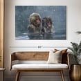 thumbnail image 3 of Elephant Stock Monkey Duo Wall Art - Horizontal Canvas Wall Art - Living Room Wall Decor - Animal Canvas - Gray And Pink Decor - 51" x 34", 3 of 8