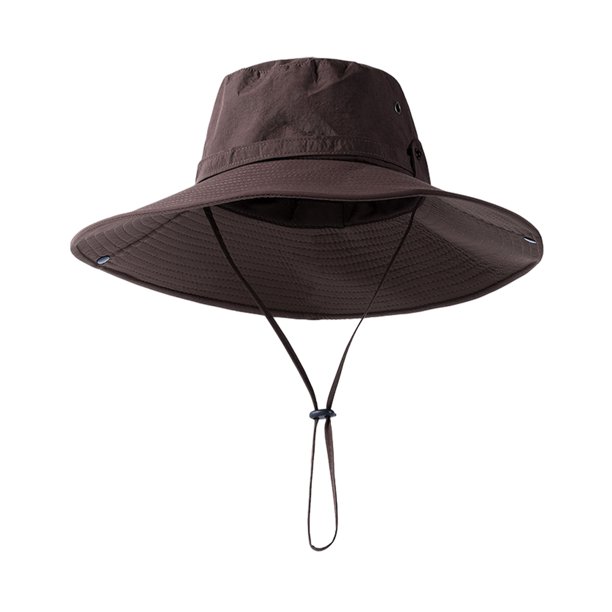 Sombrero tipo pescador con ala extragrande y ajuste regulable, resistente al viento, con hebilla, plegable, ideal para viajes y actividades al aire libre, con protección UV.