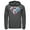 Charcoal Heather, variant on Men's Superman Logo Geometric Pull Over Hoodie Black Small