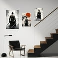 thumbnail image 5 of ZHONGYUTONG Japanese Samurai Wall Art Black and White Armored Samurai Canvas Picture Japan Warrior Poster Bushido Print Wall Decor Framed (20" x 30"), 5 of 6
