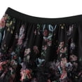thumbnail image 4 of HXWCHs Women's Floral Print A-Line Mesh Skirt Mid Length Party Dance Elegant Holiday Celebration Attire One Size Black, 4 of 6