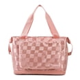 thumbnail image 1 of Bolsa de viaje Bolsa de gimnasio deportiva Bolsa de mano plegable Bolsa grande para pasar la noche con bolsillo mojadoPolvo de arándano, 1 of 5