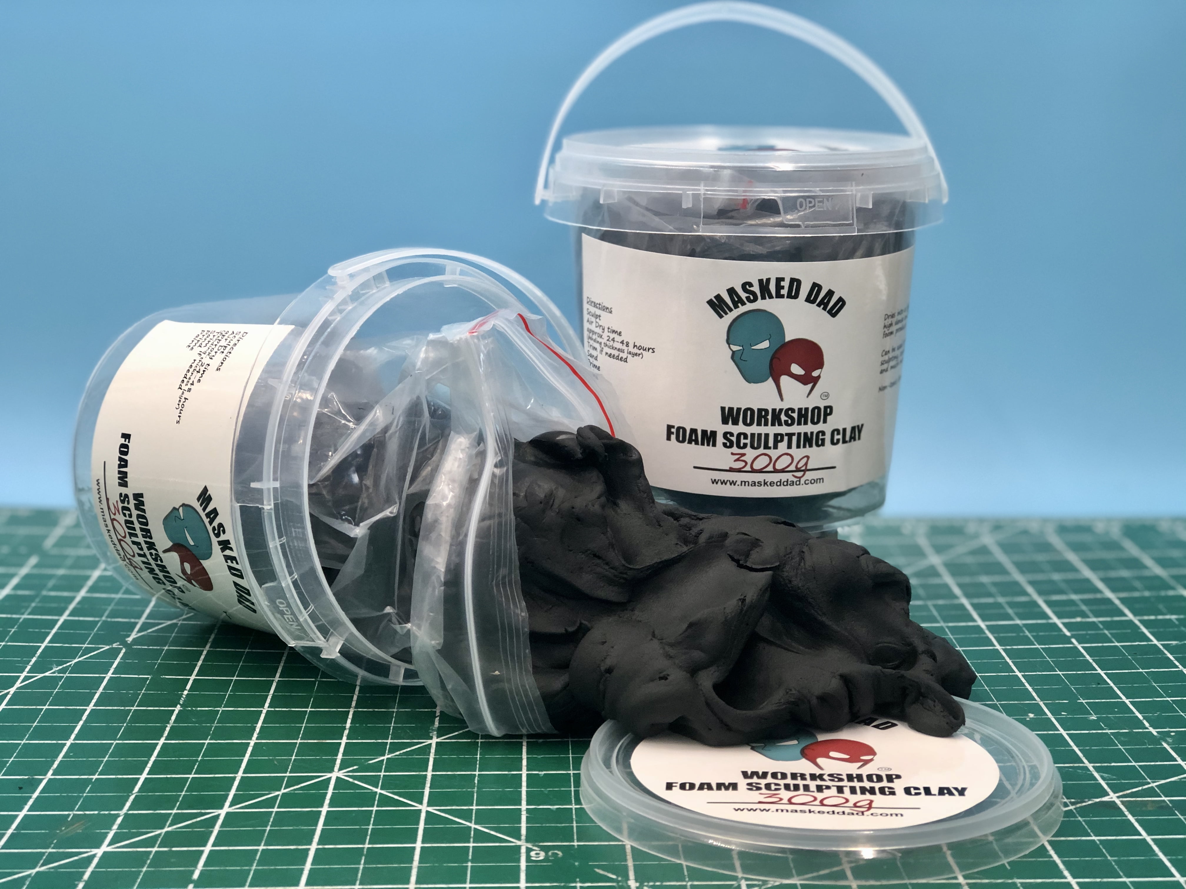 Masked Dad Air Dry Foam Clay Black 300g