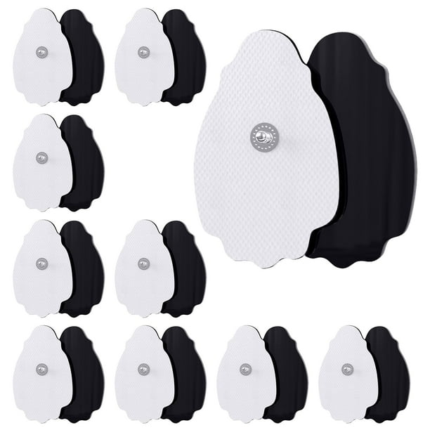 Paquete de 20 almohadillas de repuesto para unidad TENS/EMS, para más de 30 usos. Juego de almohadillas de electrodos TENS sin látex TEC.BEAN con autoadhesividad mejorada. Compatible con MEDVICE y máq