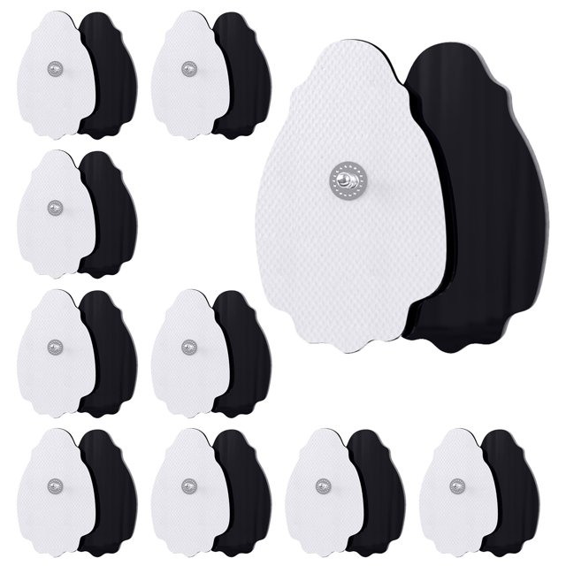 Paquete de 20 almohadillas de repuesto para unidad TENS/EMS, para más de 30 usos. Juego de almohadillas de electrodos TENS sin látex TEC.BEAN con autoadhesividad mejorada. Compatible con MEDVICE y máq
