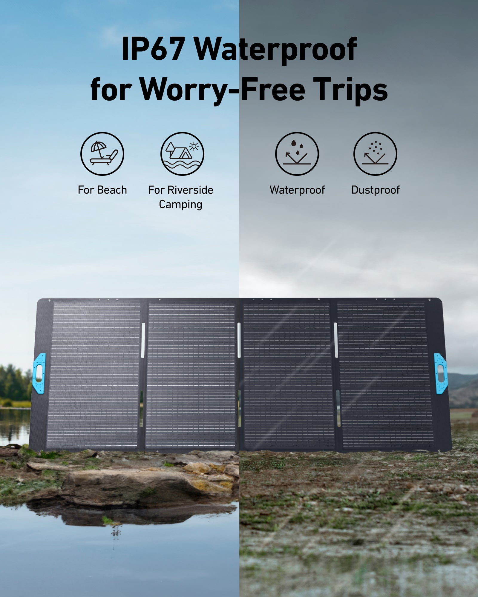 Anker SOLIX PS400 Portable Solar Panel Foldable Solar Power for