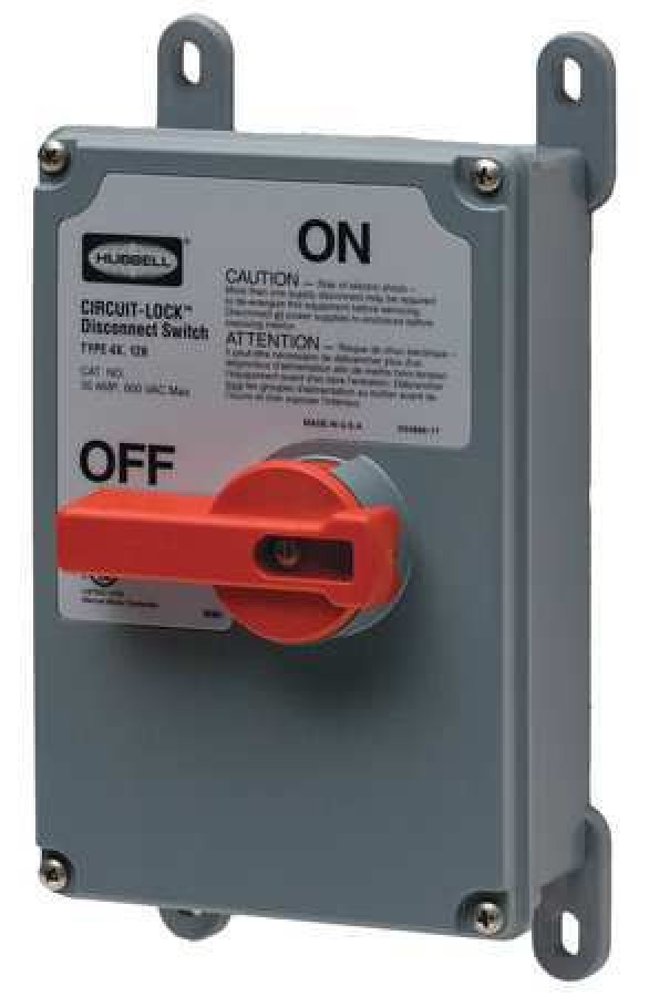 HUBBELL WIRING DEVICEKELLEMS HBLDS3VFD Nonfusible Enclosed Single