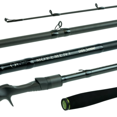 6th Sense - Movement Series Casting Rod - Bass Fishing Rod with Great Parabolic Bend - 24-Ton Carbon 6 9 to 7 11