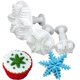 thumbnail image 2 of Cortador de galletas CHAO con sello 6 piezas copos de nieve blanco, 2 of 4