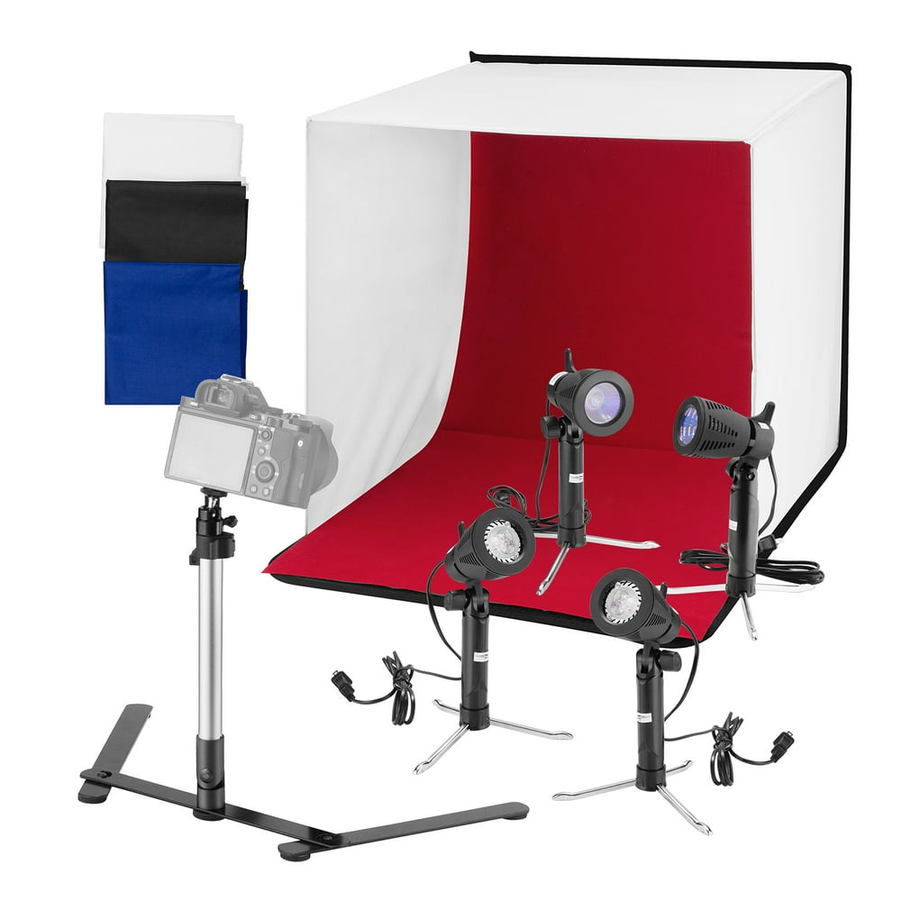 Square Perfect 24" Folding Photo Box Tent LED Light Table Top