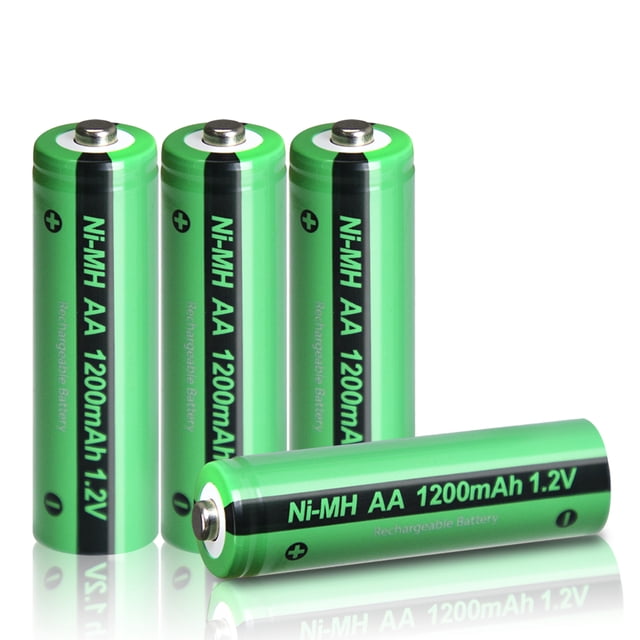 PKCELL 4PCS NIMH AA Rechargeable Batteries 1200mAh 1.2V for Solar Lights High Capacity Calculator Microphone Keyboard