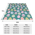 thumbnail image 3 of Salouo Colorful Easter eggs Print Bed Blankets, Flannel Blanket Comfortable Air Conditioning Blanket Lightweight Blanket for Sofa Bed Travel & Couch-80"x60", 3 of 7