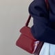 thumbnail image 3 of Bolso Retro para Axila Bolso Hombro Mano Charol para Mujer Bolso Cruzado Bolso Cuadrado Pequeño (rojo) Rojo, 3 of 9