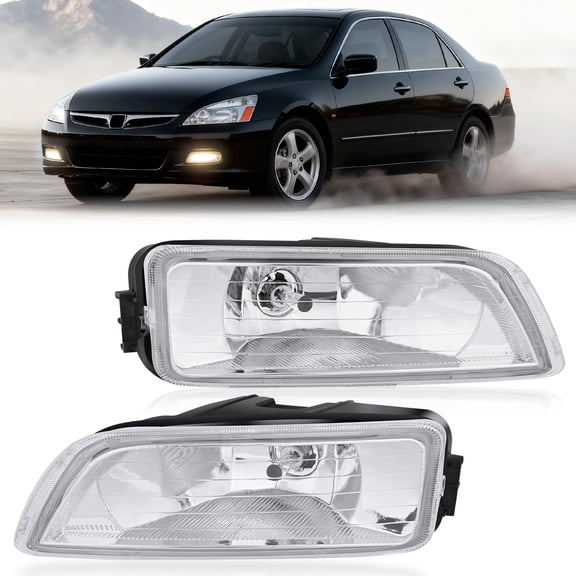 Nilight Fog Lights Assembly Compatible with 2003 2004 2005 2006 2007 Honda Accord 4Door Sedan 2004-2008 Acura TL w/H11 12V 55W Bulbs Clear Lens Driver and Passenger Side