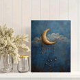 thumbnail image 2 of Moon and Stars Canvas Wall Art, Simple Night Print for Living Room, Bedroom, Nursery, Playroom, Bathroom and Home Decor, 2 of 8