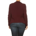 thumbnail image 4 of Women's Casual Plus Size Blazer Long Sleeve Open Front Solid and Print, 4 of 5