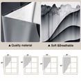 thumbnail image 3 of Black Gray Ombre Kitchen Window Curtains, Swag Curtains Valance for Bedroom Living Room Bathroom, Modern Abstract Moire Art Geometric Rod Pocket Window Treatment Curtain Block Drapes 2 Panels 28"x36", 3 of 9